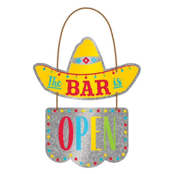 Cinco 2 Tier Hanging Sign-Metal w/ rope hanger