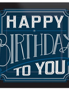 Happy Birthday Man Square Plates, 10" 8ct