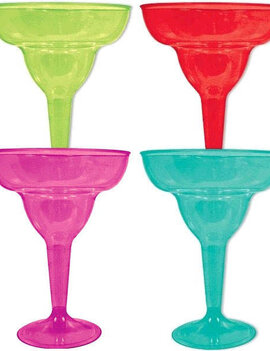Margarita 10 oz Glasses - Fiesta Colors -20ct