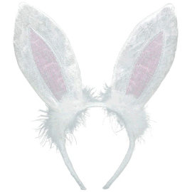 Headband Bunny Ears White