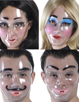 Clear Face Mask- Assorted Styles- 1ct