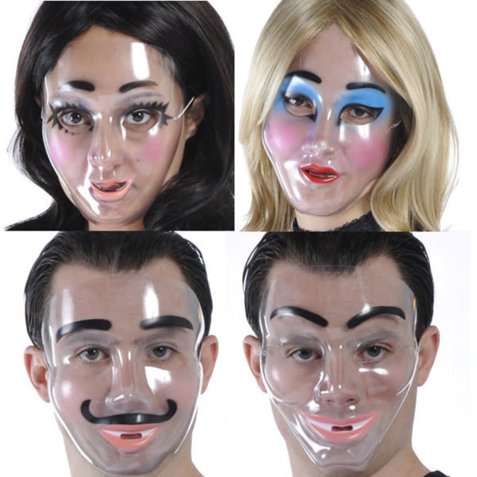 Clear Face Mask- Assorted Styles- 1ct