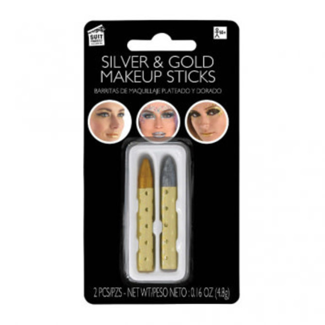 Silver and Gold Make-Up Sticks
