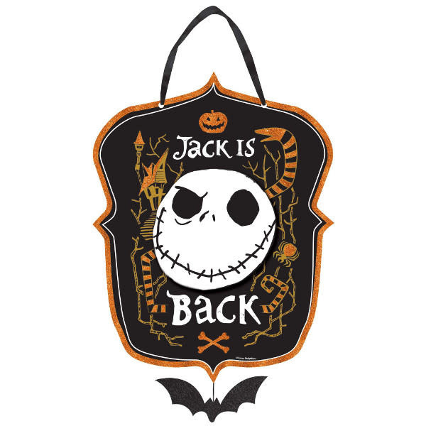 ©Disney Tim Burton's Nightmare Before Christmas Jack is Back Hanging Sign