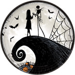 ©Disney Tim Burton's Nightmare Before Christmas Round Plates, 9" 8ct