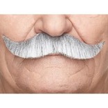 German Mustache- White/Grey
