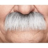 Lampshade Mustache- White/Grey
