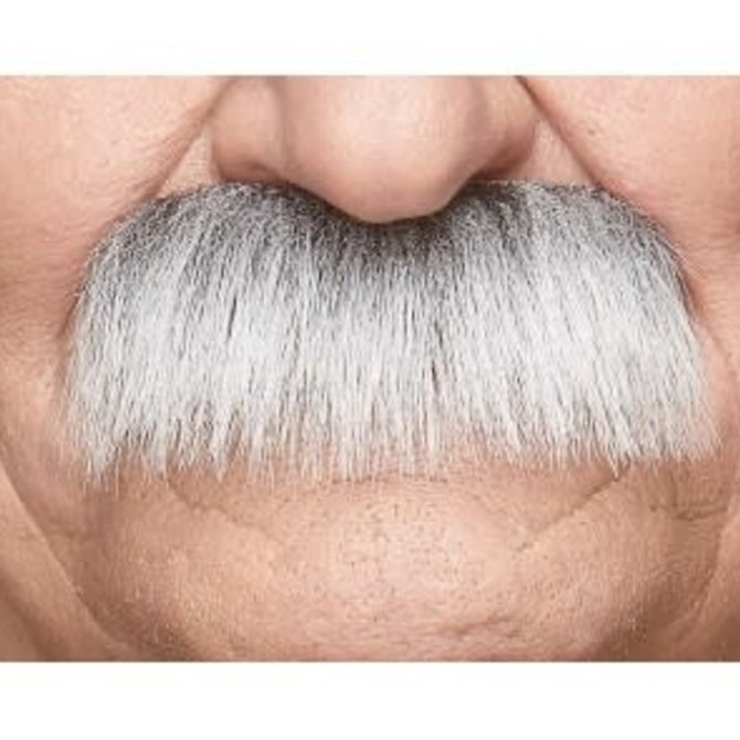 Lampshade Mustache- White/Grey