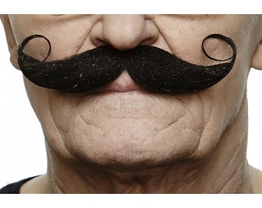 Handlebar Mustache- Black