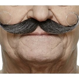 Handlebar Mustache- Grey
