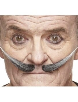 Mistletoe Mustache- Grey