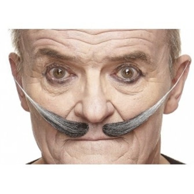 Mistletoe Mustache- Grey