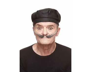 Mistletoe Mustache- Grey