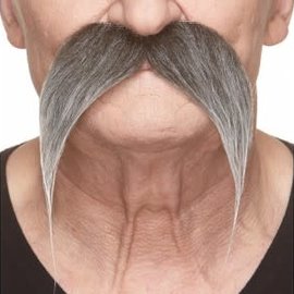 Horseshoe Mustache- Grey