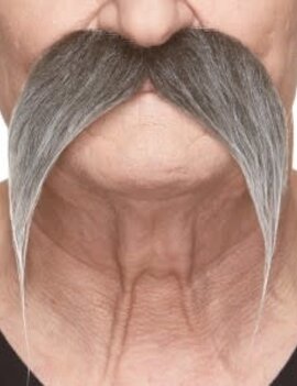 Horseshoe Mustache- Grey