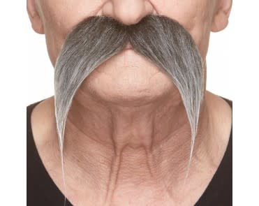 Horseshoe Mustache- Grey