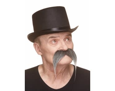 Horseshoe Mustache- Grey