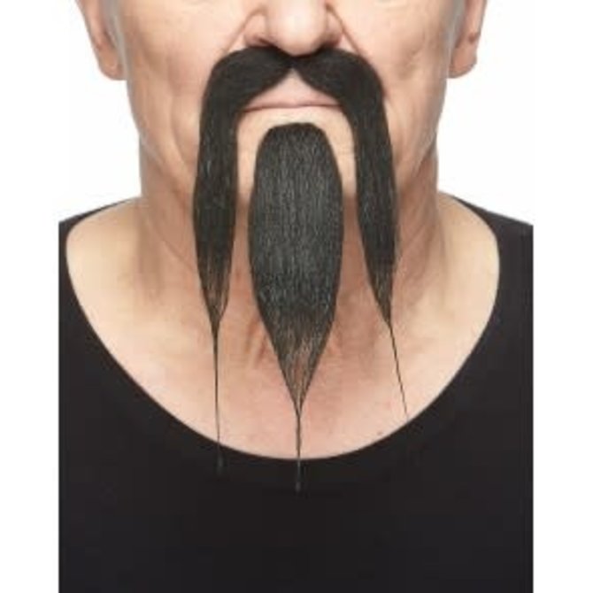 Warrior Mustache with Beard- Black