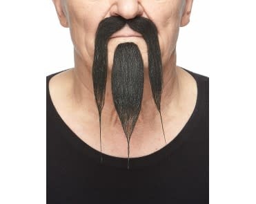 Warrior Mustache with Beard- Black