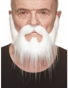 Nomad Mustache with Beard- White