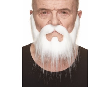Nomad Mustache with Beard- White