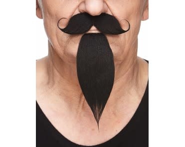 Napoleon Mustache with Beard- Black