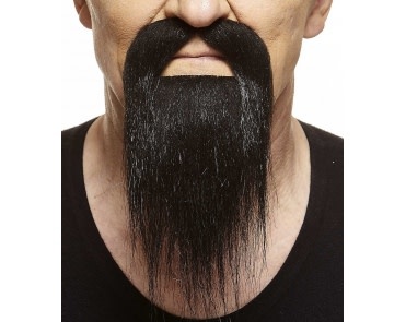Ducktail Mustache with Beard- Black