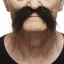 Fu Manchu Mustache- Black