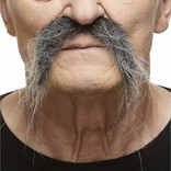 Fu Manchu Mustache- Grey