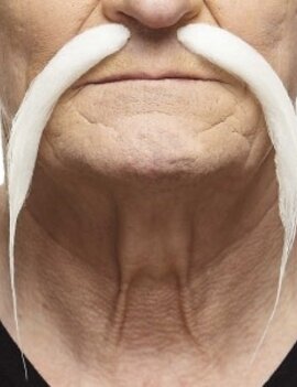 Chinese Mustache- White