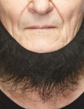 Chin Curtain Beard- Black
