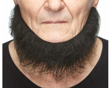 Chin Curtain Beard- Black