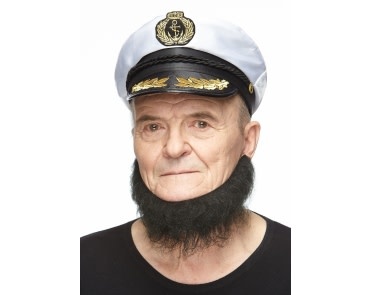 Chin Curtain Beard- Black