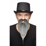 Philosopher Mustache and Beard- Grey