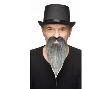 Philosopher Mustache and Beard- Grey