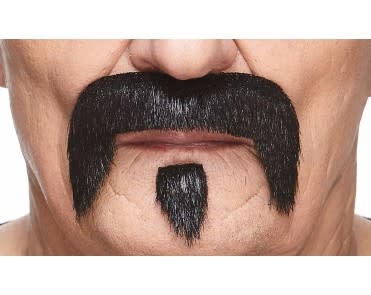 The Zappa Mustache with Beard- Black