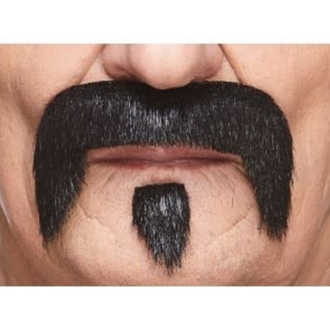 The Zappa Mustache with Beard- Black