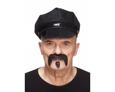 The Zappa Mustache with Beard- Black