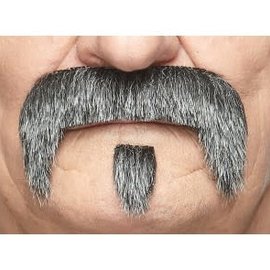 The Zappa Mustache with Beard- Grey