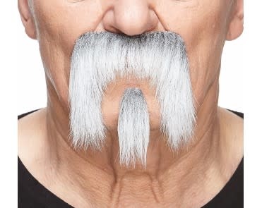 The Winnfield Mustache with Goatee- White