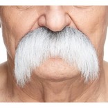 The Walrus Mustache- White/Grey