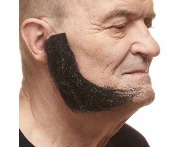 L-Shaped Mutton Chops- Black