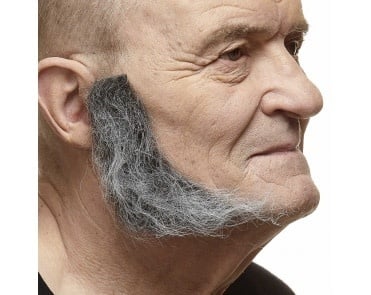 L-Shaped Mutton Chops- Grey