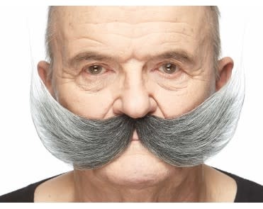 Fisherman Mustache- Grey