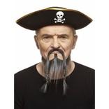 Braided Pirate Mustache with Beard- Grey