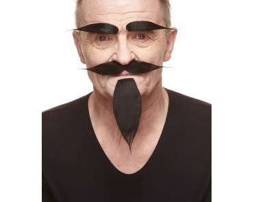 Russian Mustache with Beard and Eyebrows- Black
