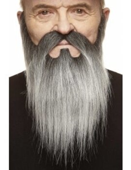 Lord Mustache with Beard- Grey