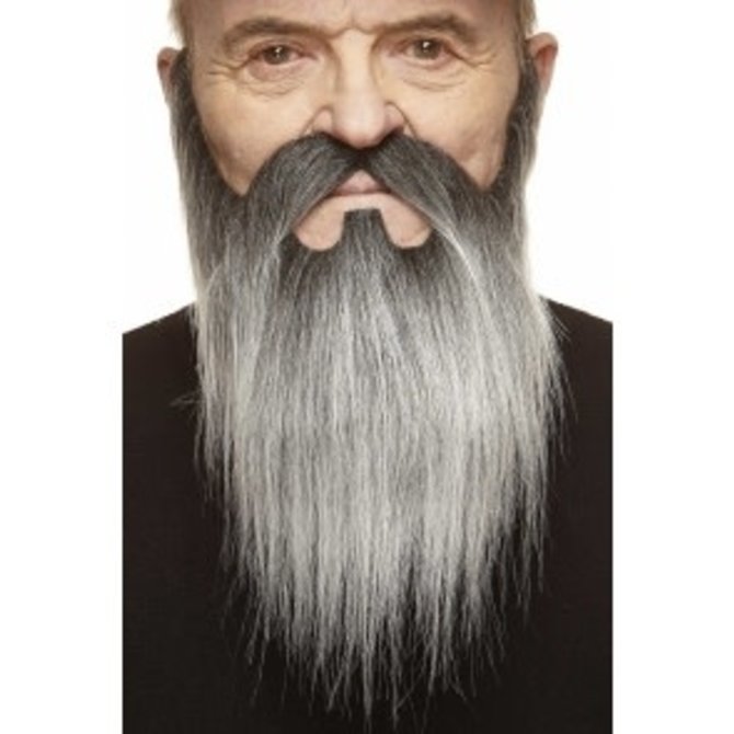 Lord Mustache with Beard- Grey