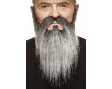 Lord Mustache with Beard- Grey