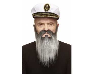 Lord Mustache with Beard- Grey